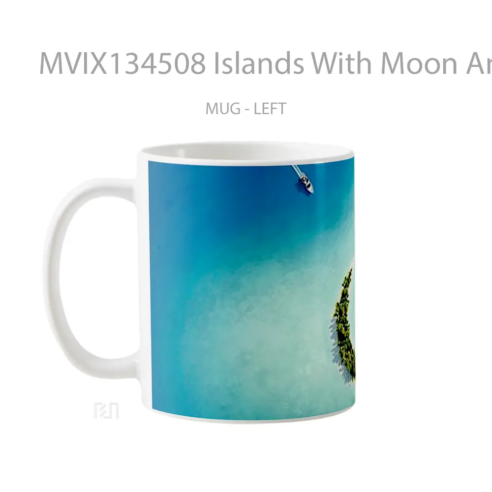 Mug Islands With Moon And Star Shape Gelas Pemandangan Alam - All-side / Desain