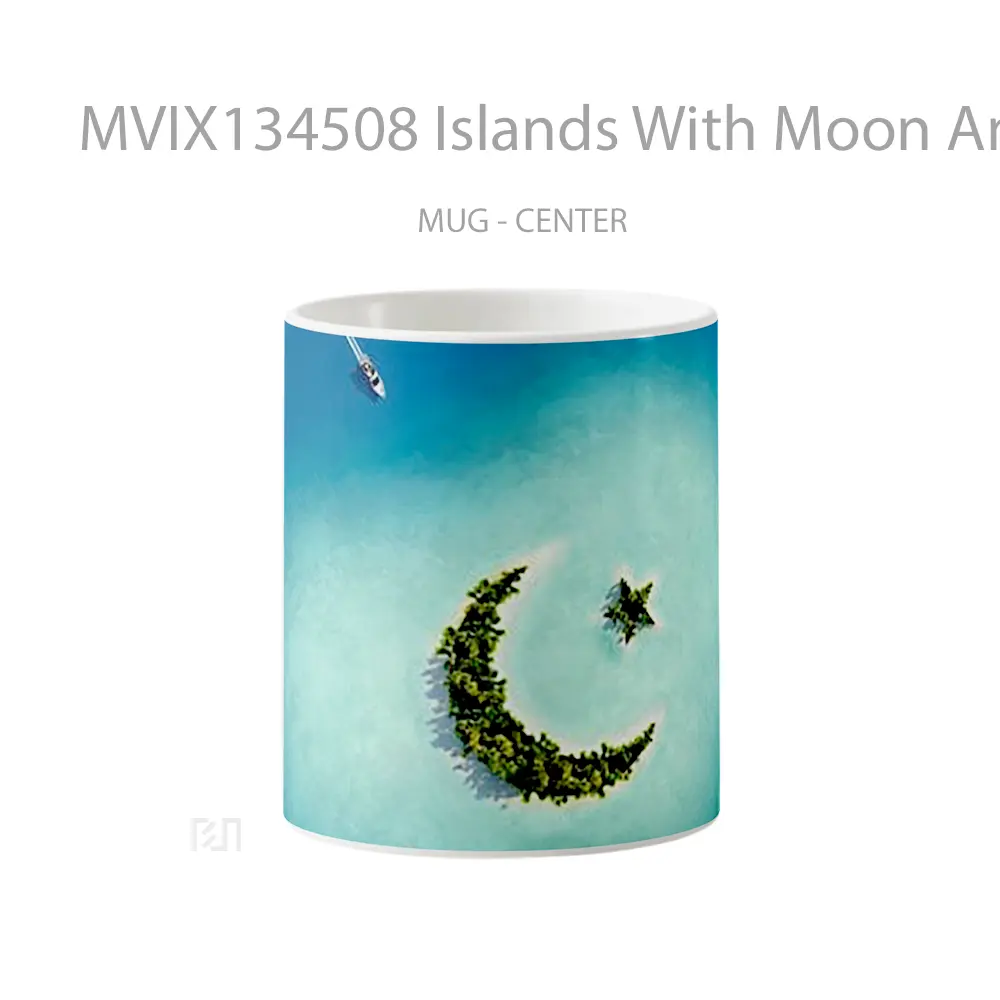 Mug Islands With Moon And Star Shape Gelas Pemandangan Alam