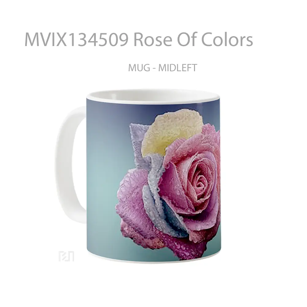 Mug Rose Of Colors Gelas Keramik Unik - All-side / Desain