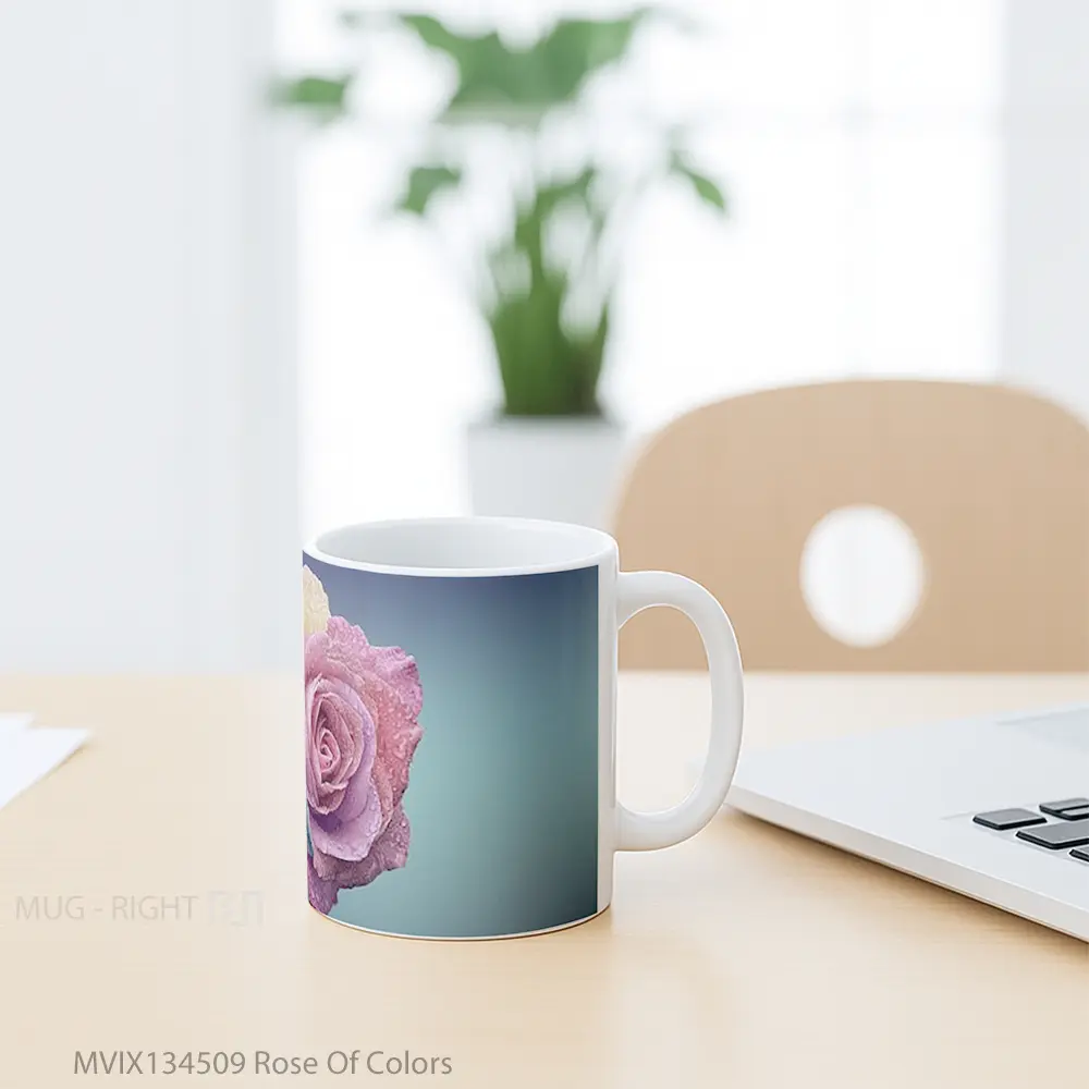 Mug Rose Of Colors Gelas Keramik Unik - All-side / Desain