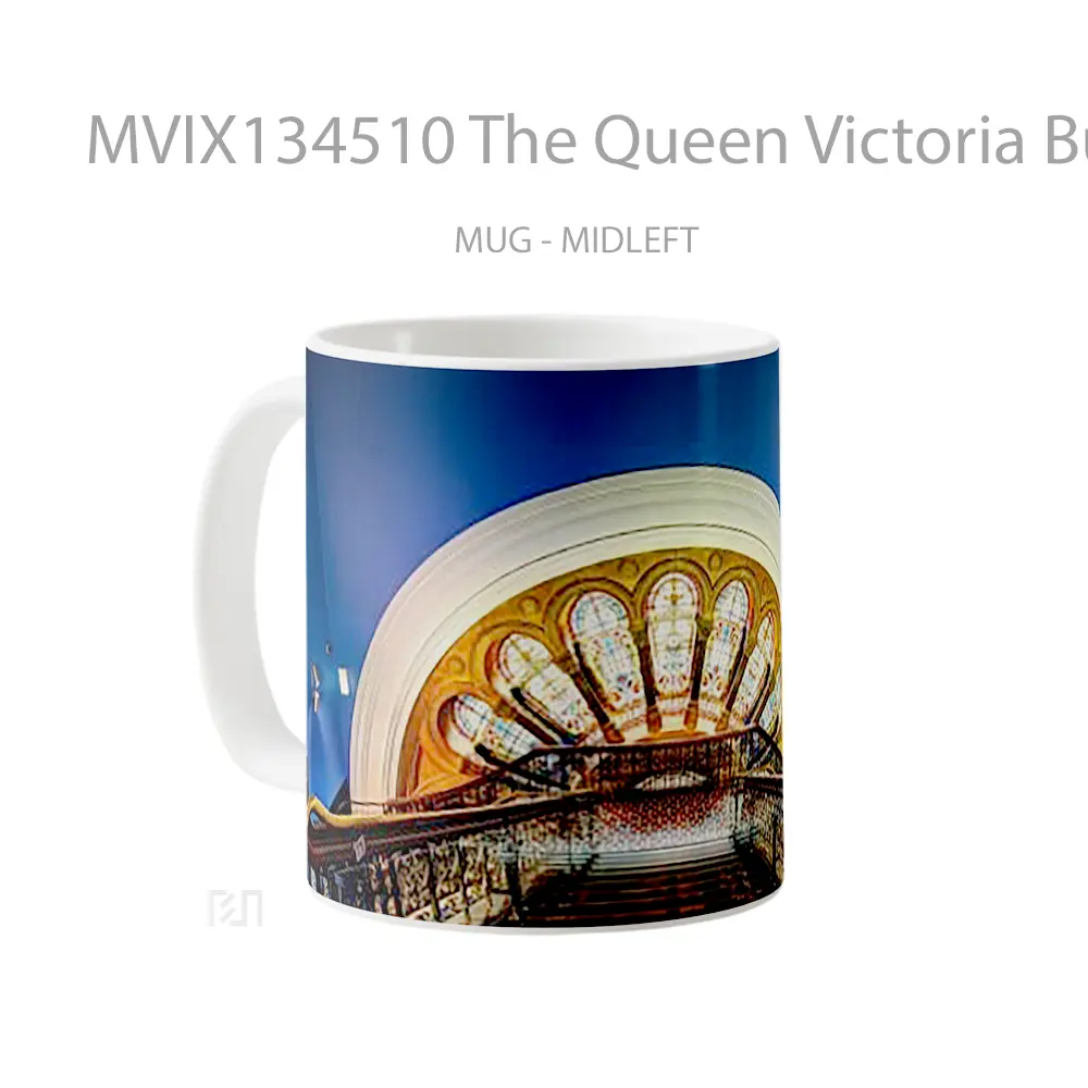 Mug The Queen Victoria Building Inside Gelas Keramik Unik - All-side / Desain