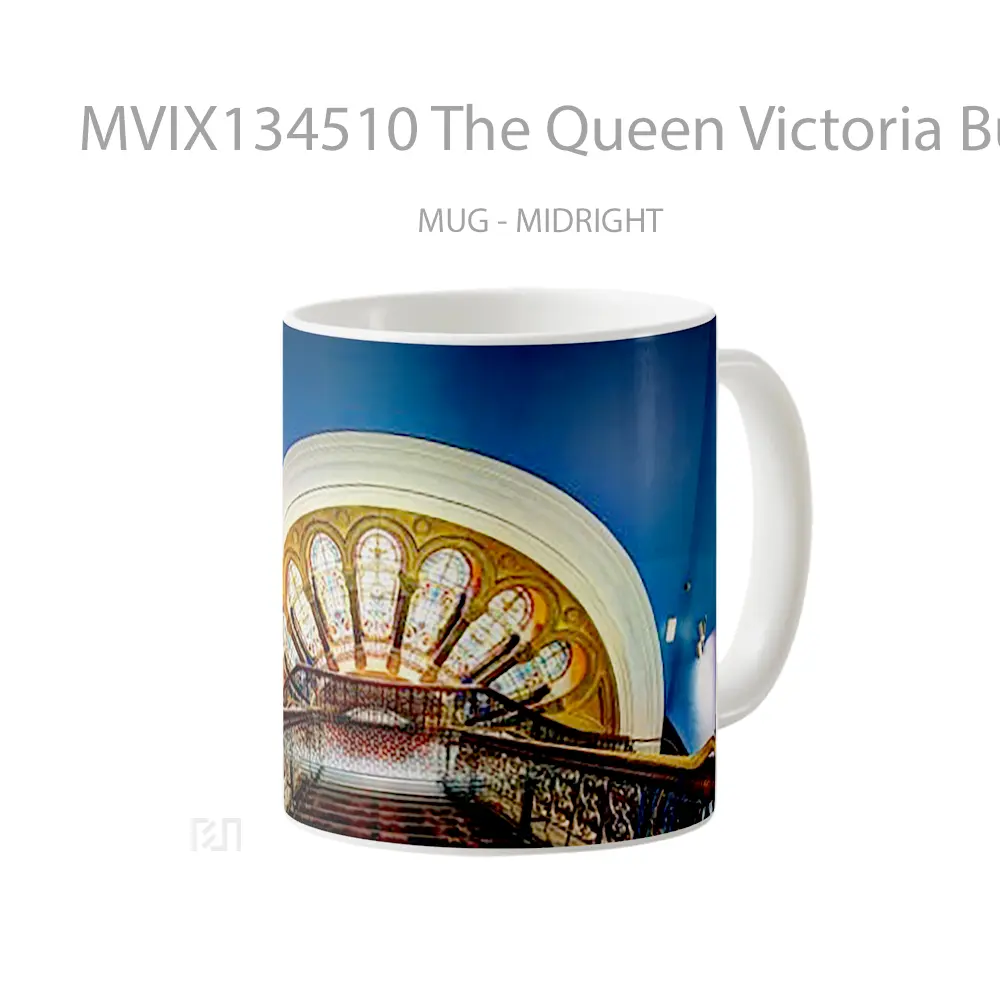 Mug The Queen Victoria Building Inside Gelas Keramik Unik - All-side / Desain