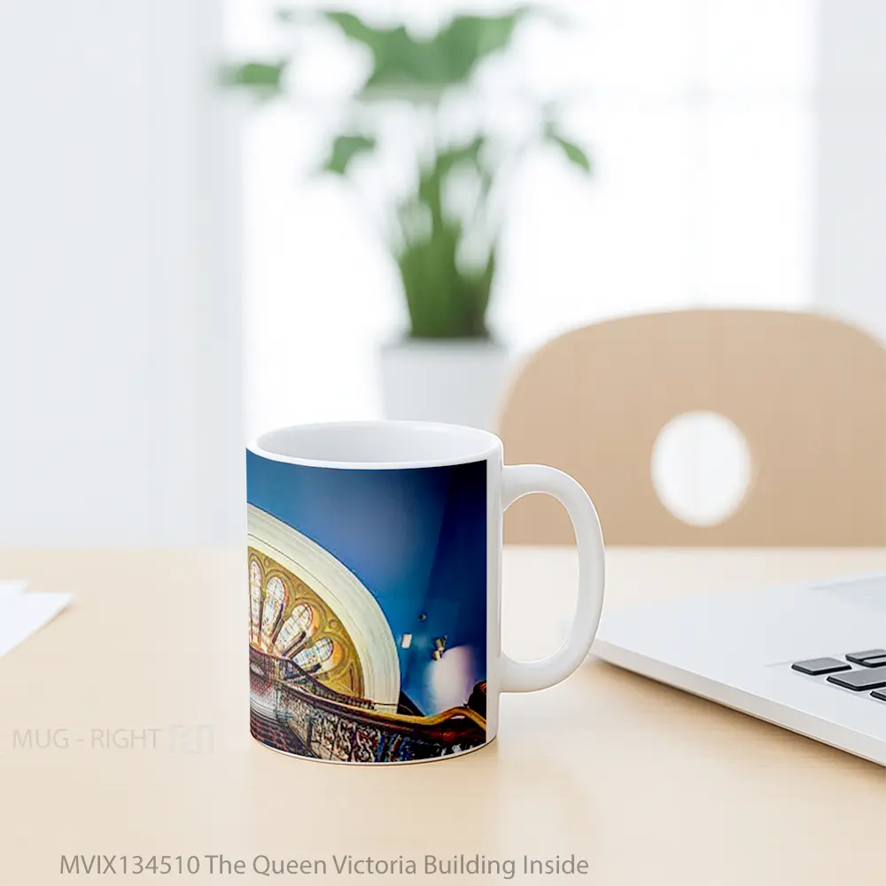Mug The Queen Victoria Building Inside Gelas Keramik Unik - All-side / Desain