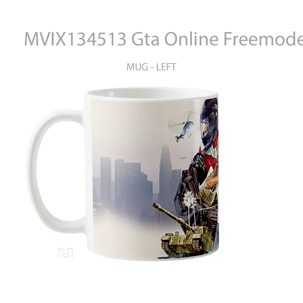 Mug Gta Online Freemode Gelas Keramik Unik - All-side / Desain