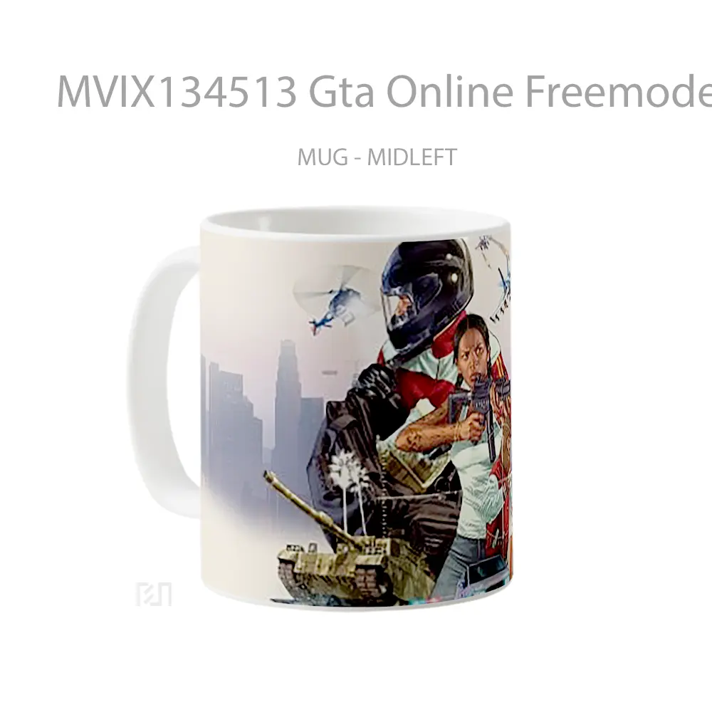 Mug Gta Online Freemode Gelas Keramik Unik - All-side / Desain