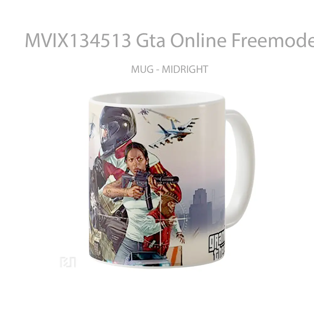 Mug Gta Online Freemode Gelas Keramik Unik - All-side / Desain