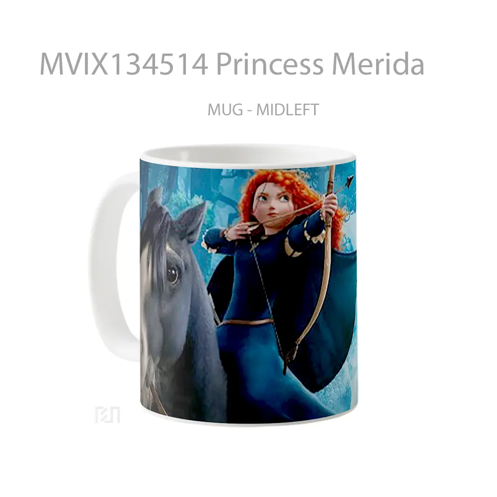 Mug Princess Merida Gelas Keramik Unik - All-side / Desain