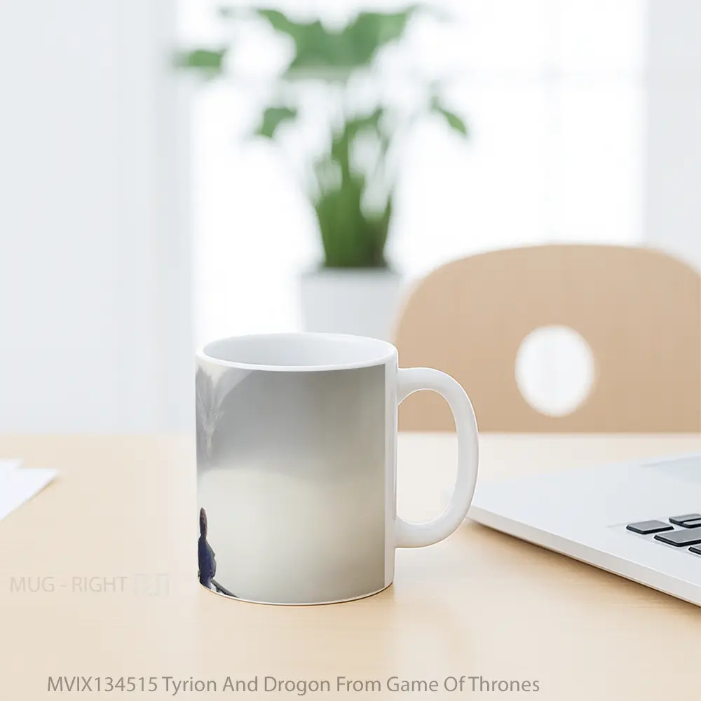 Mug Tyrion And Drogon From Game Of Thrones Cangkir Gamer - All-side / Desain
