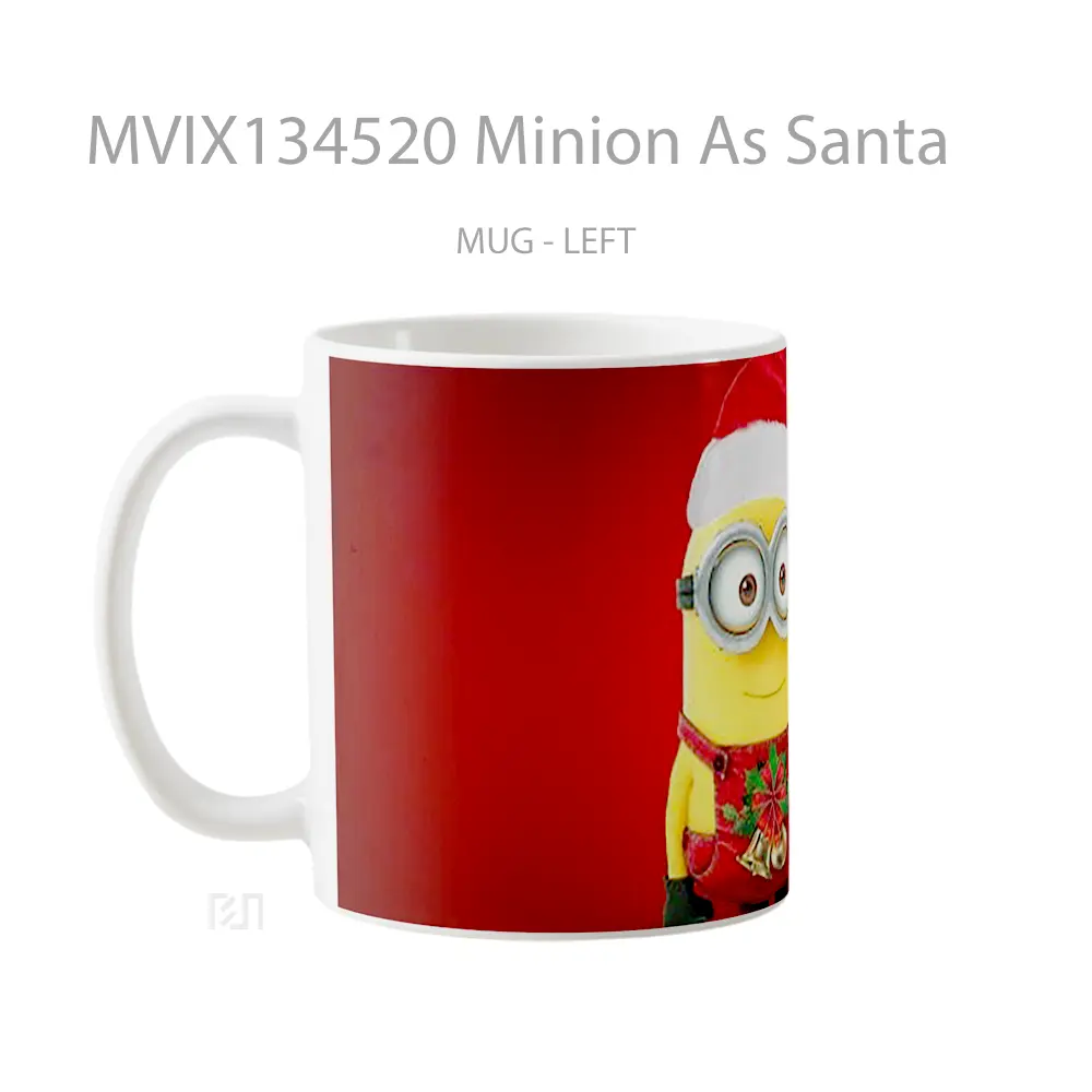 Mug Minion As Santa Gelas Kartun - All-side / Desain