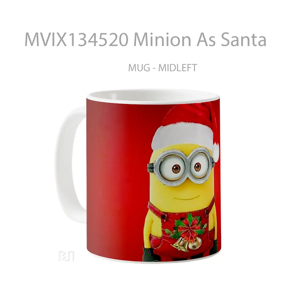 Mug Minion As Santa Gelas Kartun - All-side / Desain