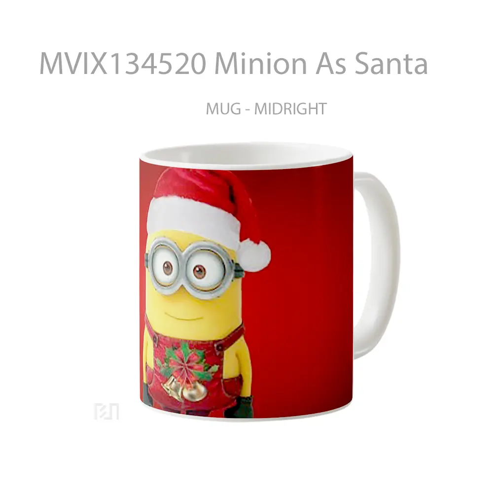 Mug Minion As Santa Gelas Kartun - All-side / Desain