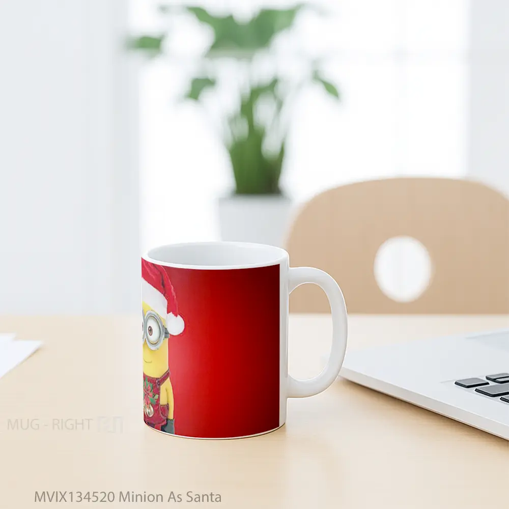 Mug Minion As Santa Gelas Kartun - All-side / Desain