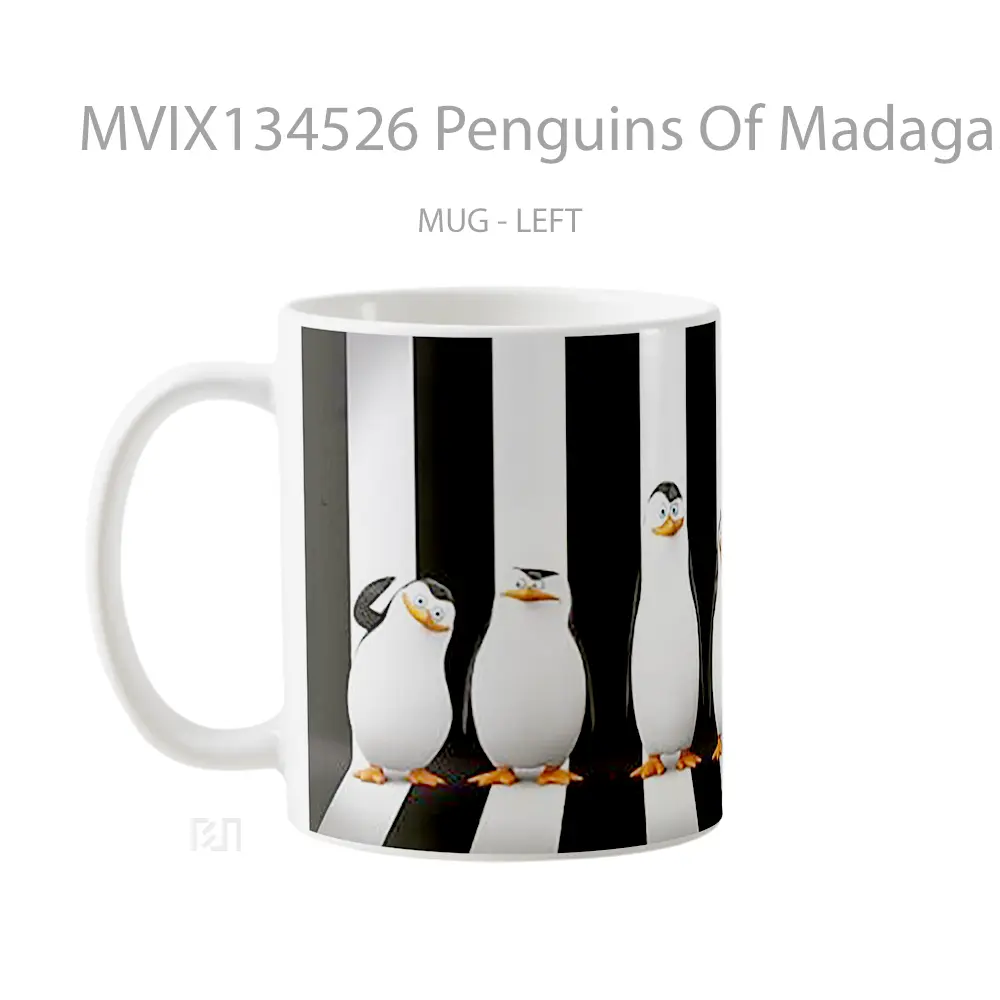 Mug Penguins Of Madagascar V1 Gelas Keramik Unik - All-side / Desain