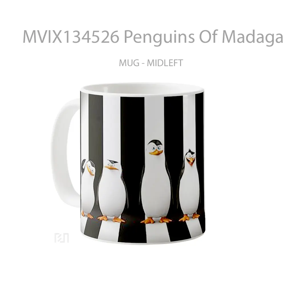 Mug Penguins Of Madagascar V1 Gelas Keramik Unik - All-side / Desain