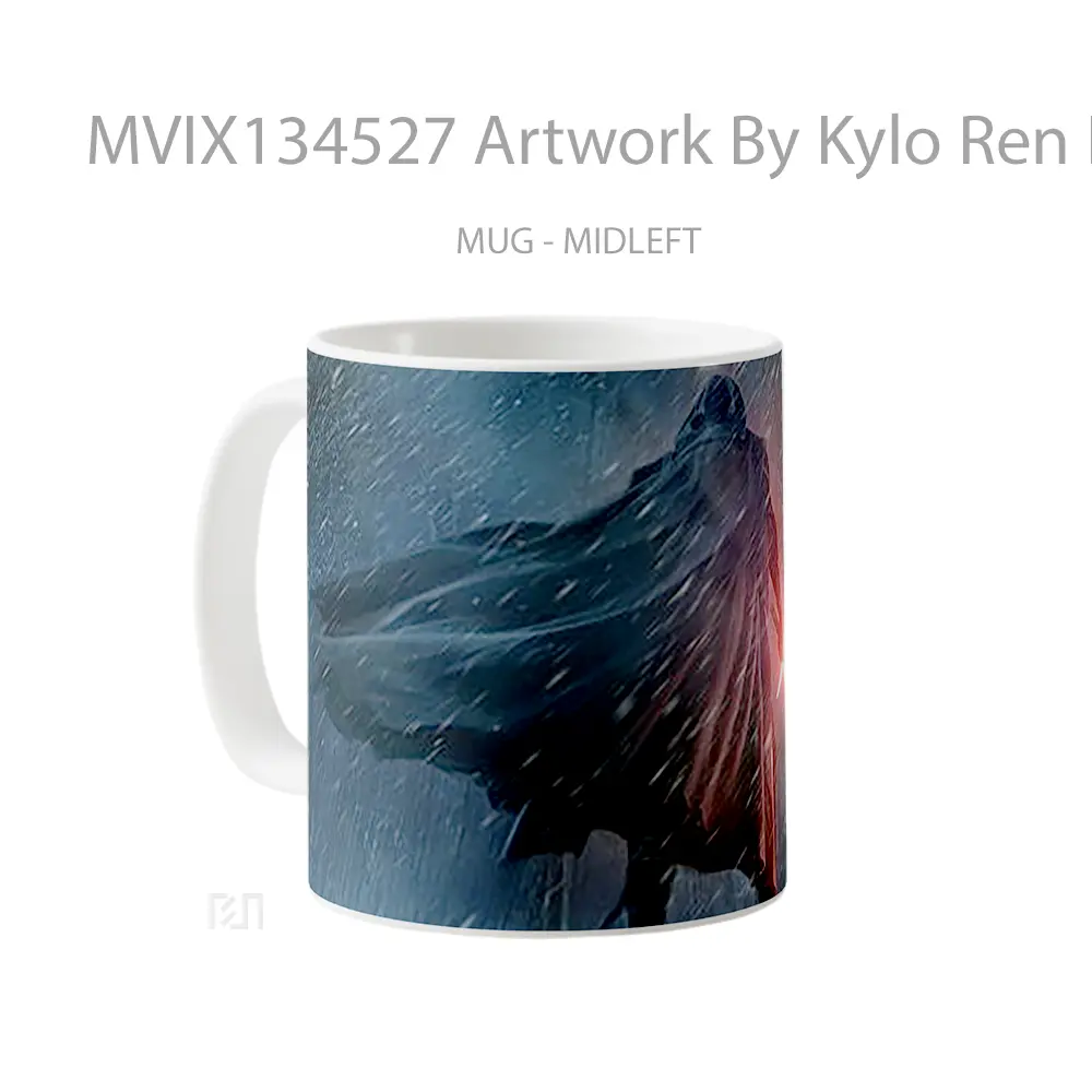 Mug Artwork By Kylo Ren In Star Wars Gelas Star Wars - All-side / Desain