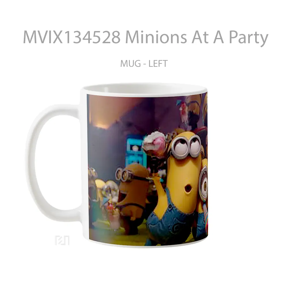 Mug Minions At A Party Gelas Kartun - All-side / Desain