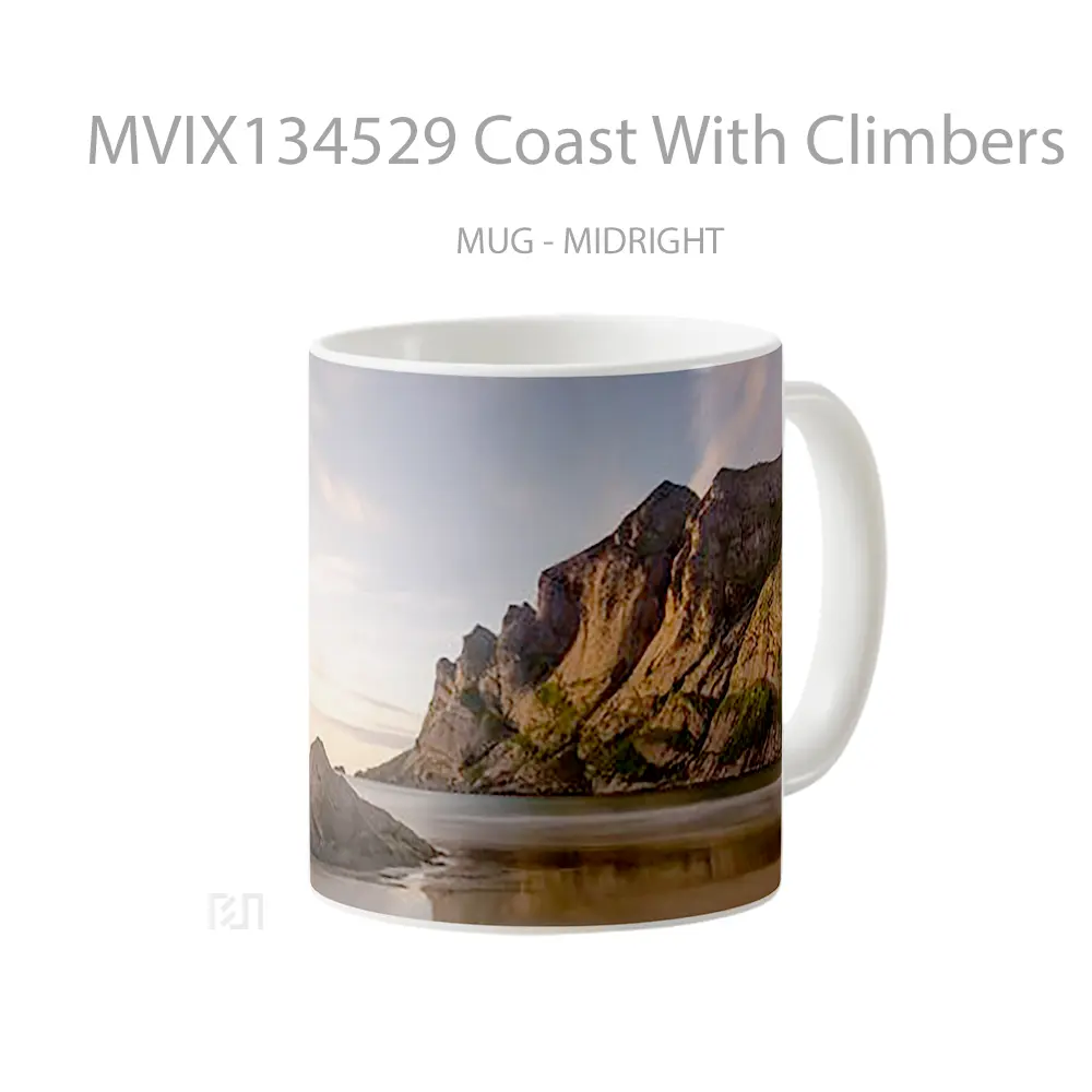Mug Coast With Climbers Gelas Keramik Unik - All-side / Desain