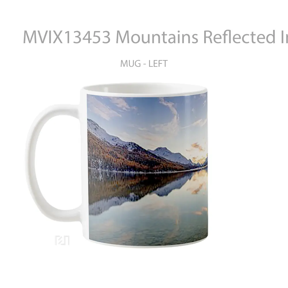 Mug Mountains Reflected In The Water Gelas Pemandangan Alam - All-side / Desain