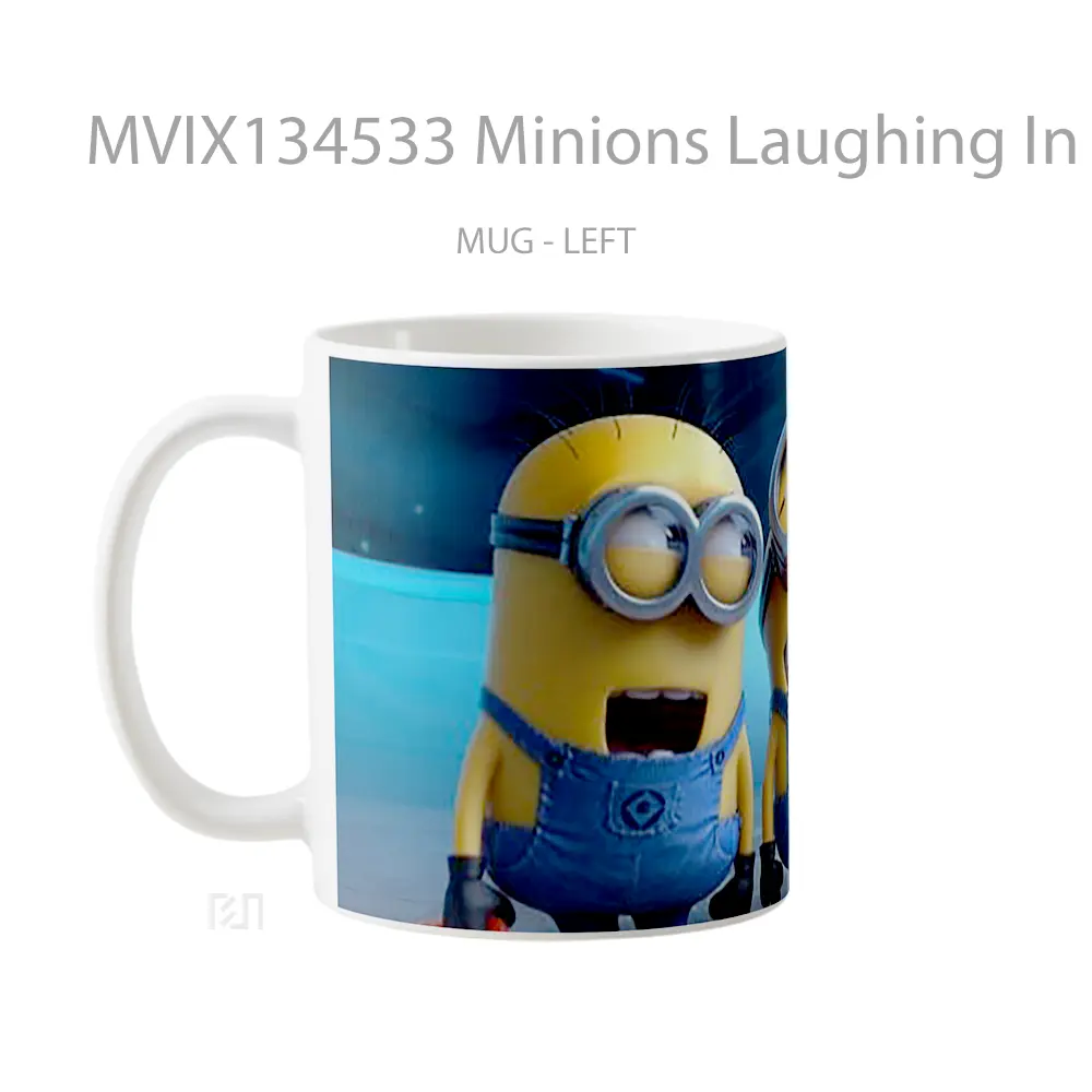 Mug Minions Laughing In My Favorite Villain 2 Gelas Kartun - All-side / Desain