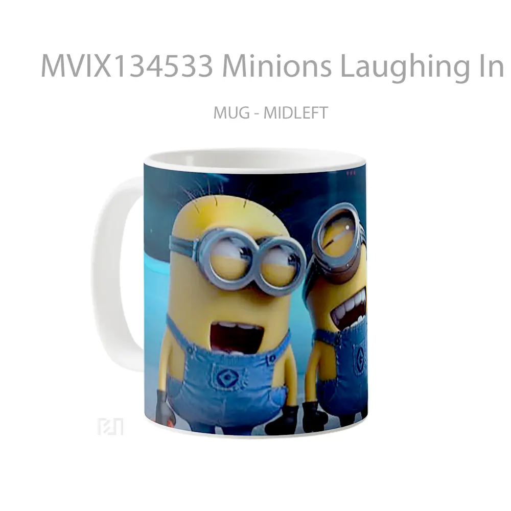 Mug Minions Laughing In My Favorite Villain 2 Gelas Kartun - All-side / Desain
