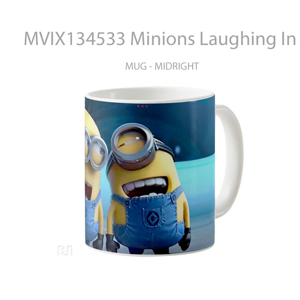 Mug Minions Laughing In My Favorite Villain 2 Gelas Kartun - All-side / Desain