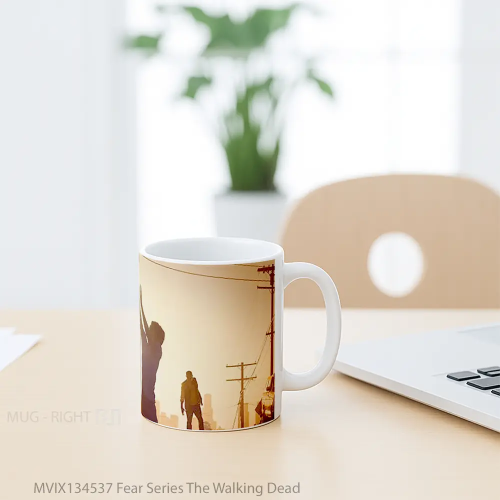 Mug Fear Series The Walking Dead Gelas Keramik Unik - All-side / Desain