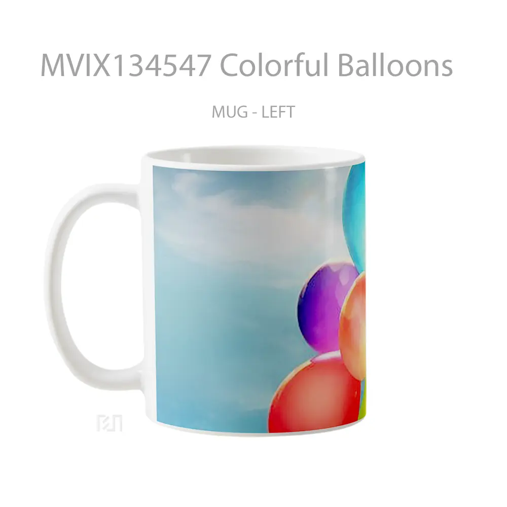 Mug Colorful Balloons Gelas Keramik Unik - All-side / Desain