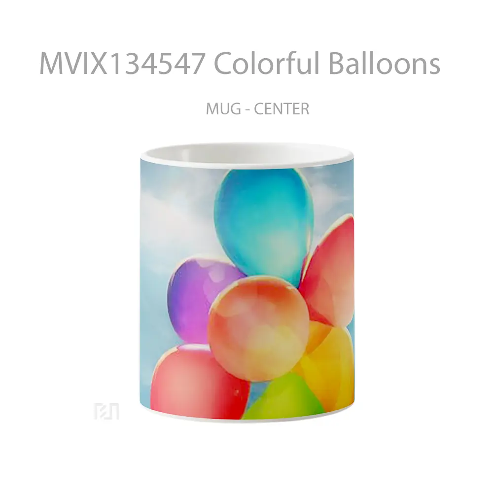 Mug Colorful Balloons Gelas Keramik Unik