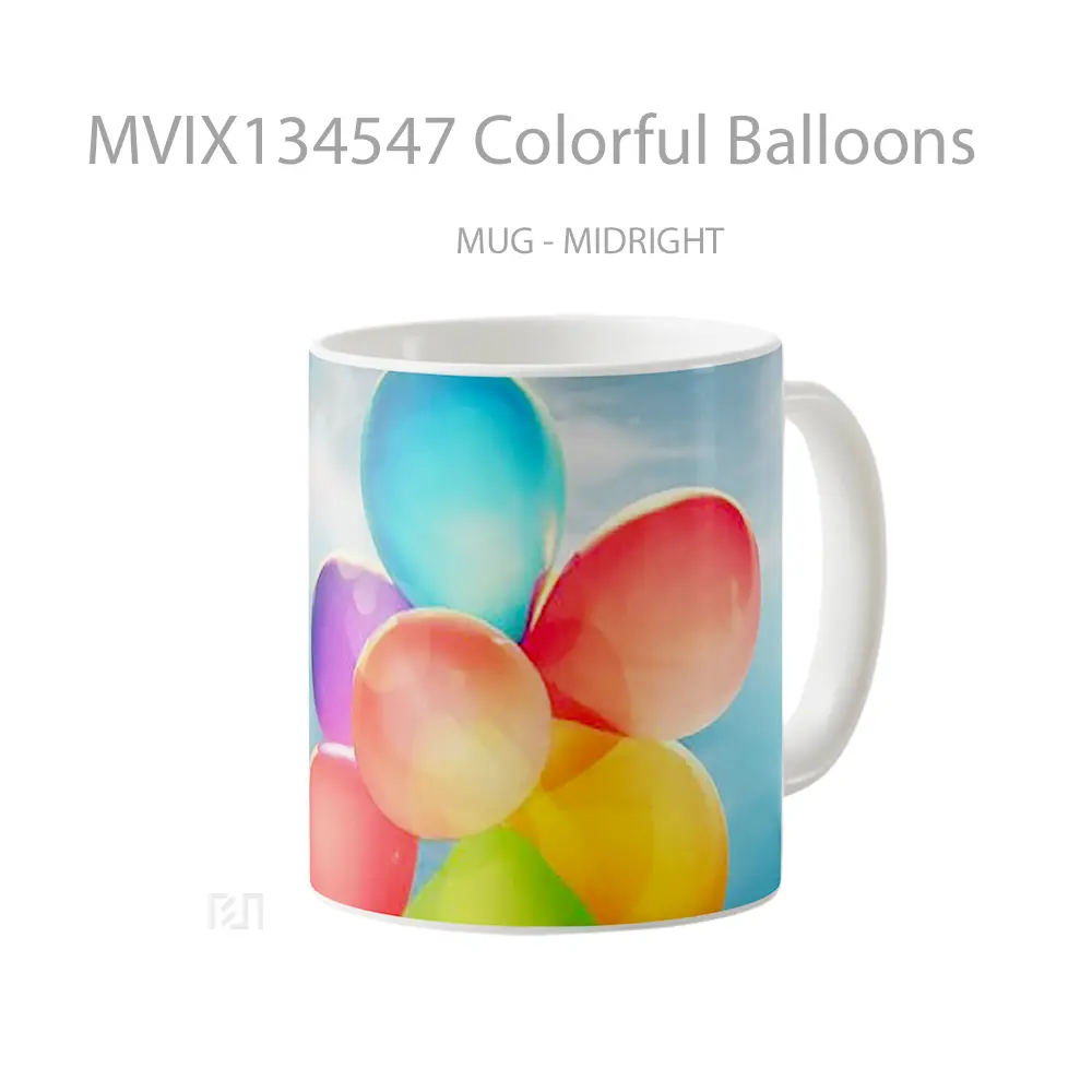 Mug Colorful Balloons Gelas Keramik Unik - All-side / Desain