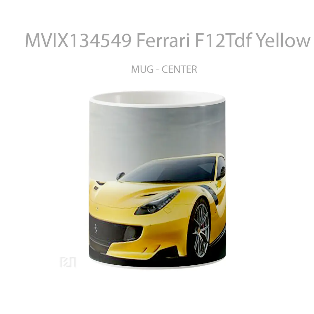 Mug Ferrari F12Tdf Yellow Cangkir Mobil