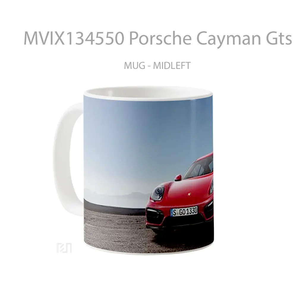 Mug Porsche Cayman Gts Cangkir Mobil - All-side / Desain