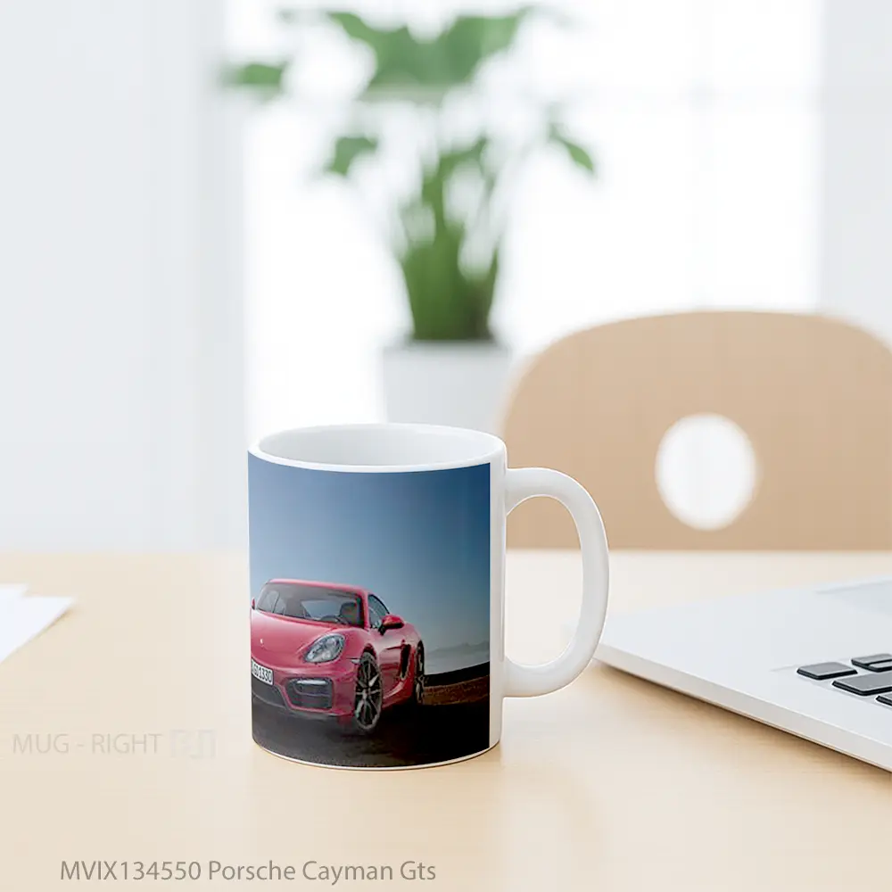 Mug Porsche Cayman Gts Cangkir Mobil - All-side / Desain