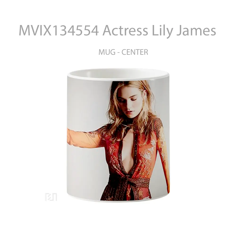 Mug Actress Lily James Gelas Keramik Unik