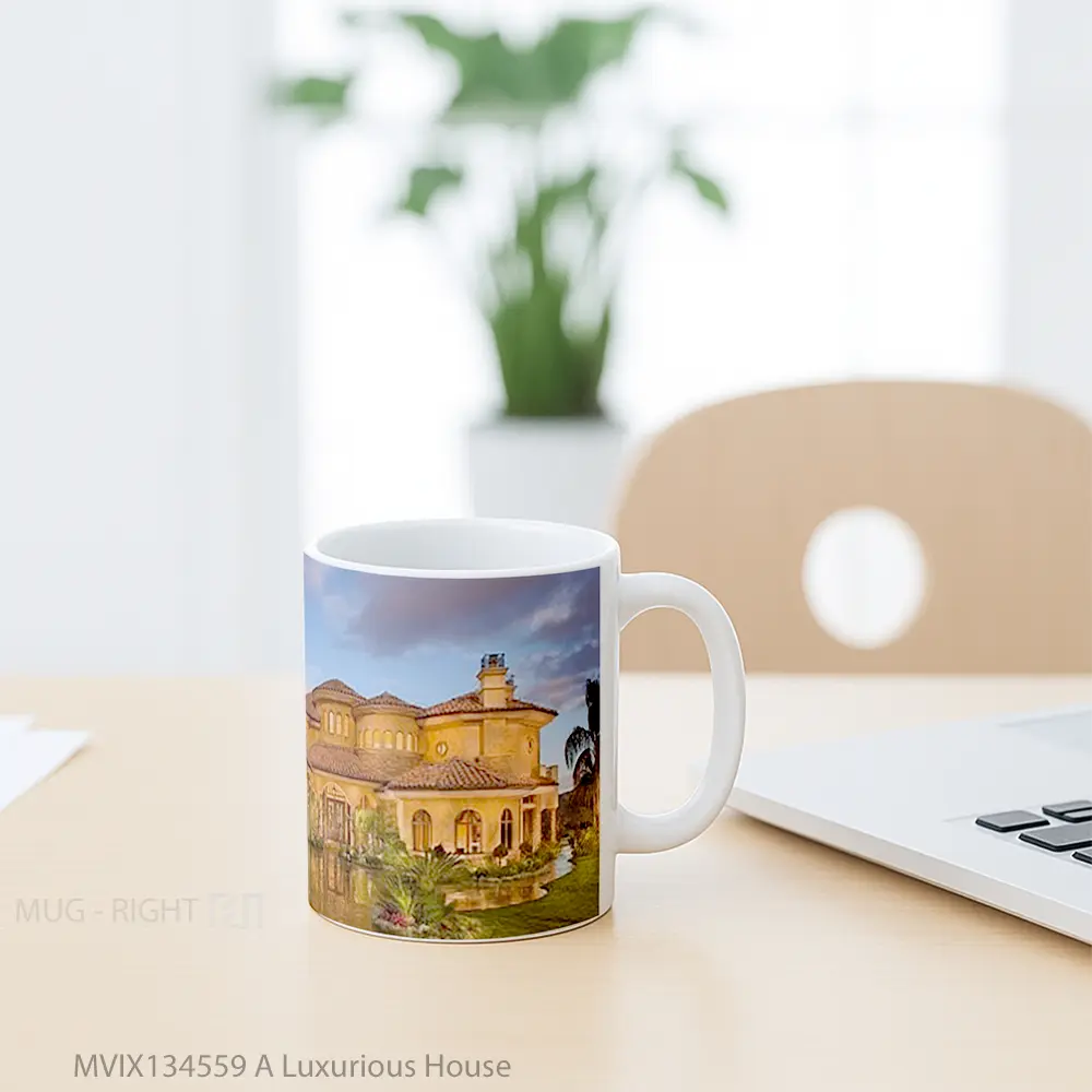 Mug A Luxurious House Gelas Keramik Unik - All-side / Desain