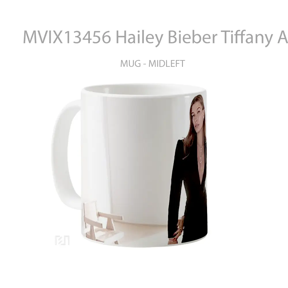 Mug Hailey Bieber Tiffany And Co Gelas Keramik Unik - All-side / Desain