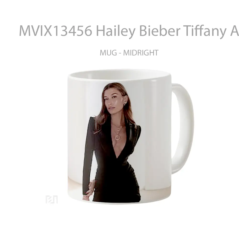 Mug Hailey Bieber Tiffany And Co Gelas Keramik Unik - All-side / Desain