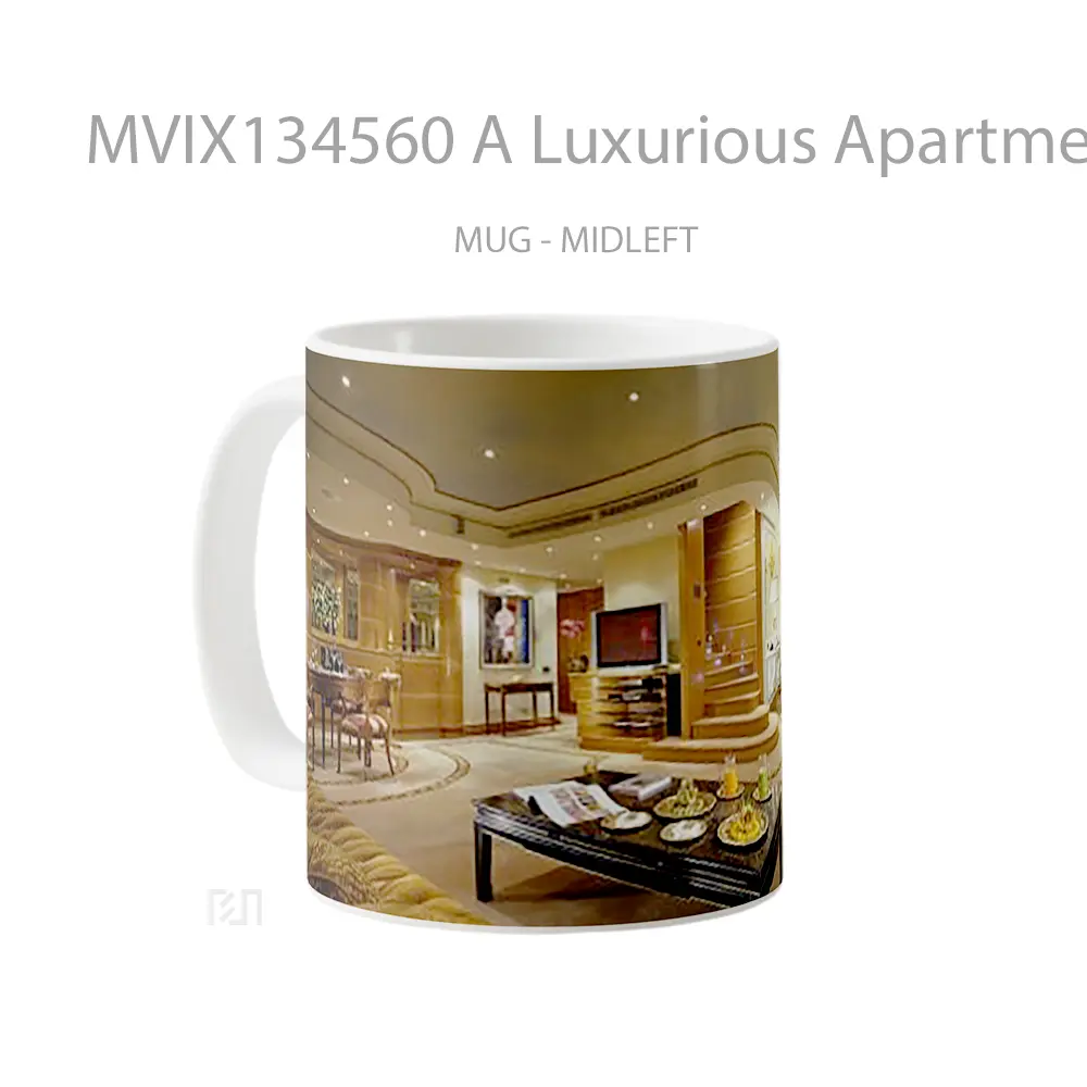 Mug A Luxurious Apartment Gelas Keramik Unik - All-side / Desain