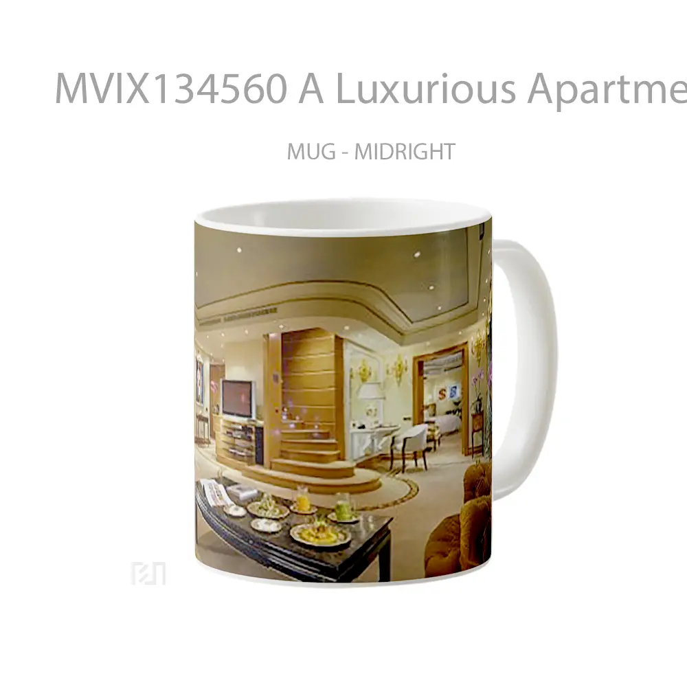 Mug A Luxurious Apartment Gelas Keramik Unik - All-side / Desain