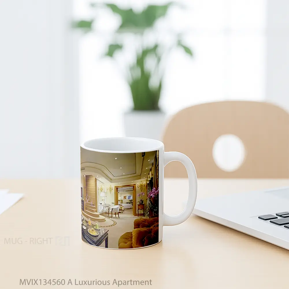 Mug A Luxurious Apartment Gelas Keramik Unik - All-side / Desain