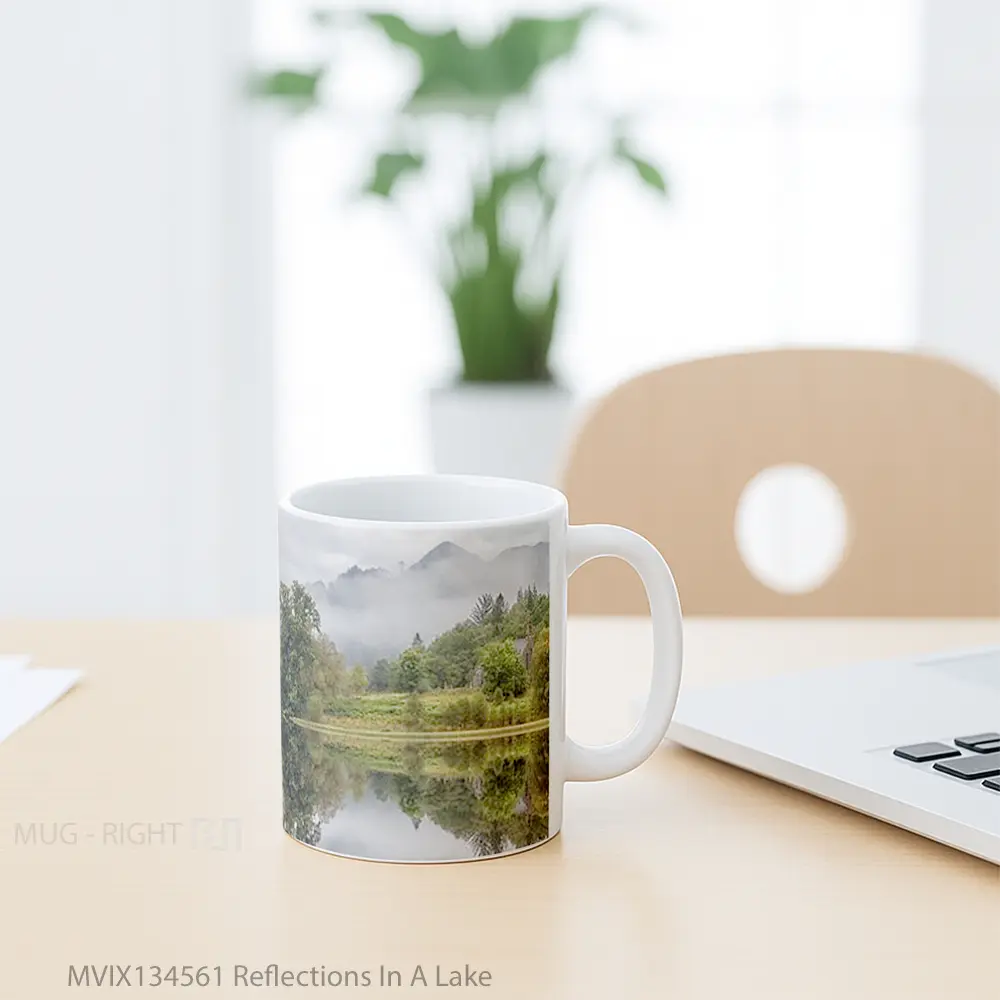 Mug Reflections In A Lake Gelas Pemandangan Alam - All-side / Desain