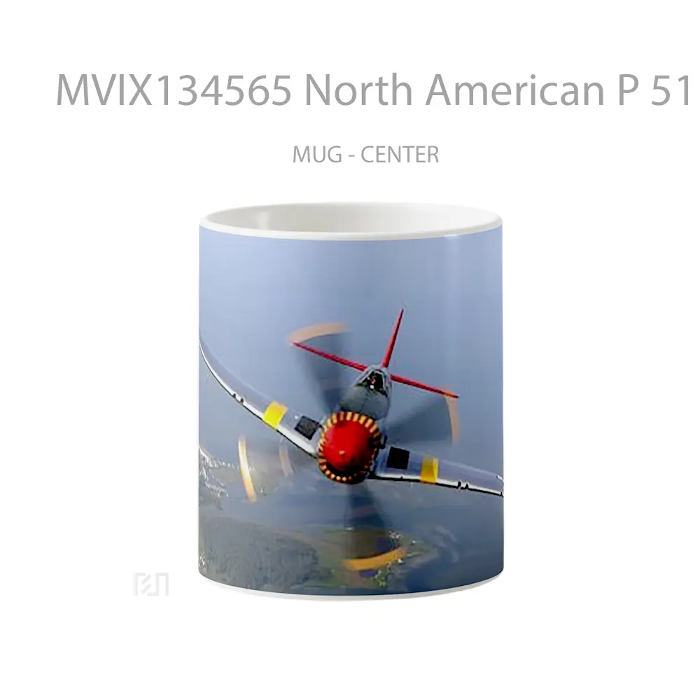 Mug North American P 51 Mustang Aircraft Cangkir Mobil