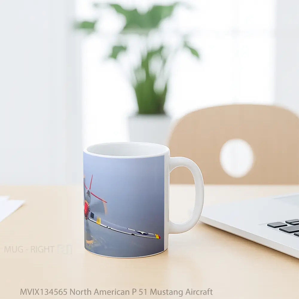 Mug North American P 51 Mustang Aircraft Cangkir Mobil - All-side / Desain