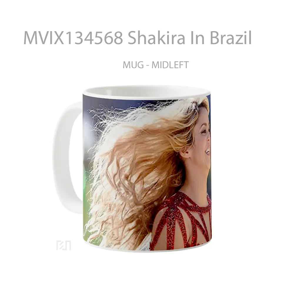 Mug Shakira In Brazil Gelas Selebriti - All-side / Desain
