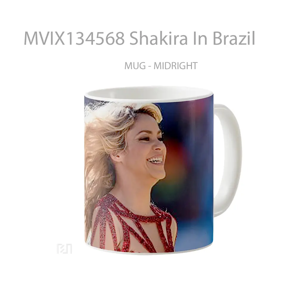 Mug Shakira In Brazil Gelas Selebriti - All-side / Desain