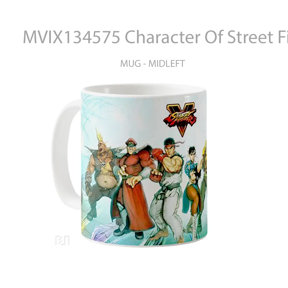 Mug Character Of Street Fighter V Cangkir Gamer - All-side / Desain