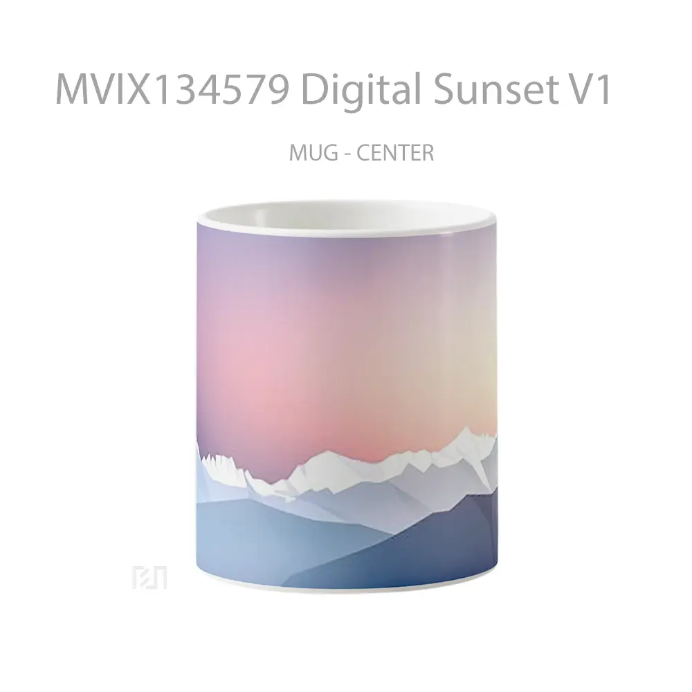 Mug Digital Sunset V1 Gelas Pemandangan Alam