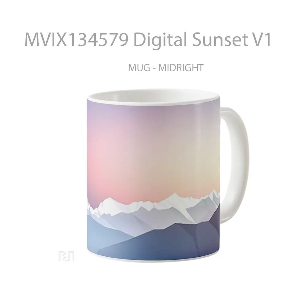 Mug Digital Sunset V1 Gelas Pemandangan Alam - All-side / Desain