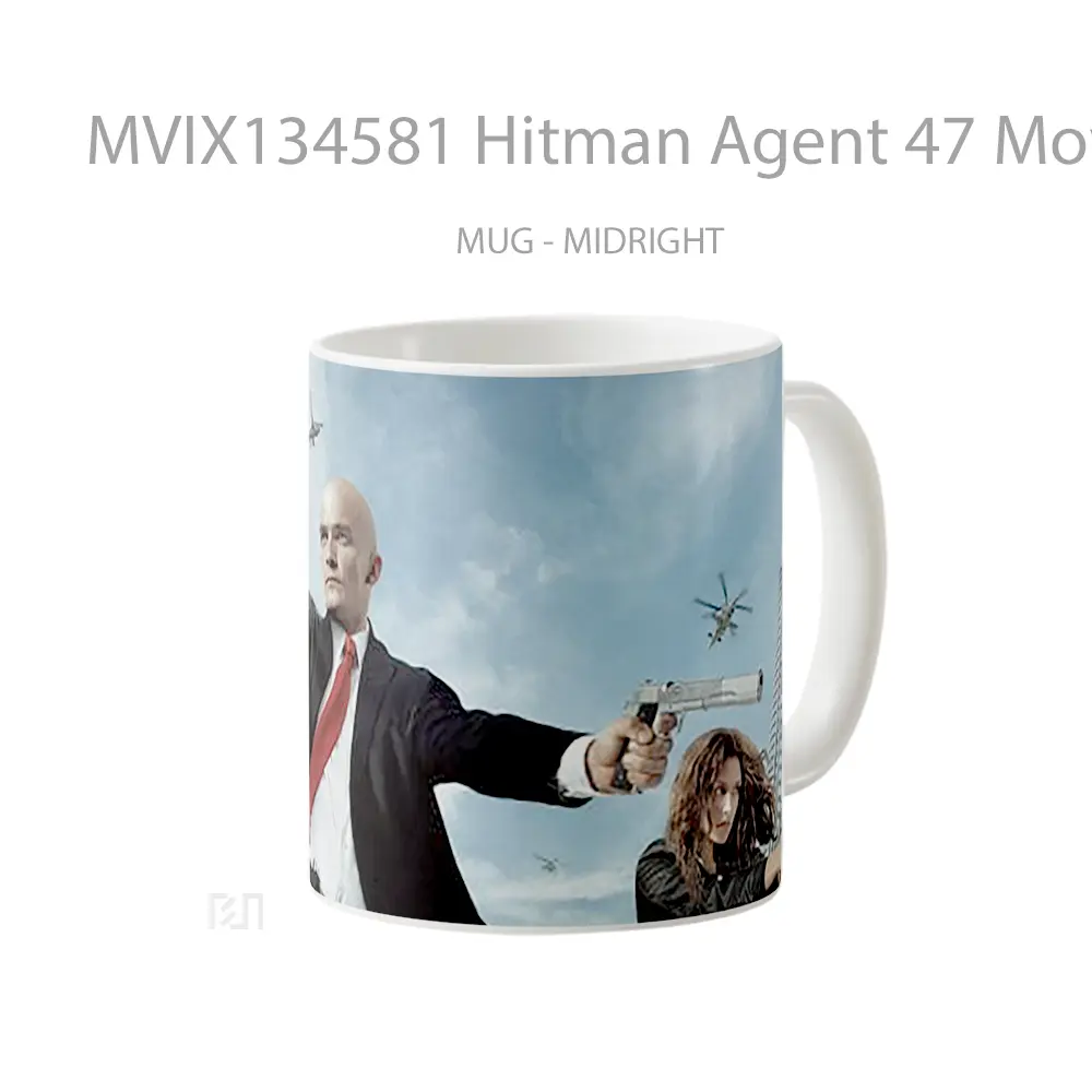 Mug Hitman Agent 47 Movie Gelas Keramik Unik - All-side / Desain
