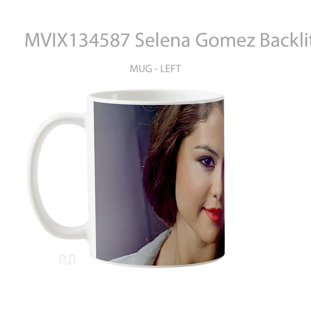 Mug Selena Gomez Backlit Gelas Selebriti - All-side / Desain