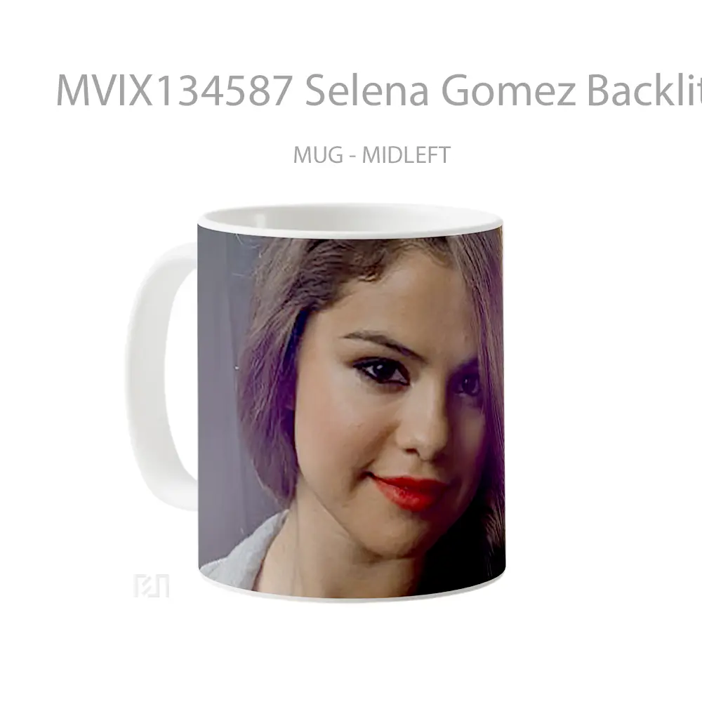Mug Selena Gomez Backlit Gelas Selebriti - All-side / Desain